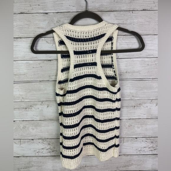 Madewell Crochet-Knit Crewneck Sweater Tank Bright Ivory Size XXS - Picture 8 of 8